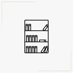 bookshelf line icon