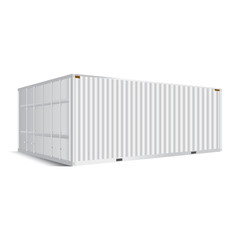 3d perspective white cargo container shipping freight isolated texture pattern background