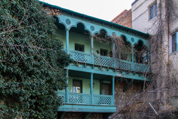 Streets of Tbilisi. Courtyards and balconies. Georgia Caucasus