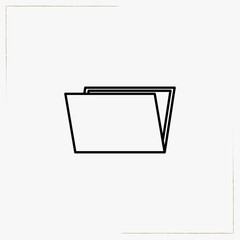 folder line icon