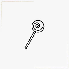 lollipop line icon