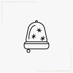 christmas hat line icon