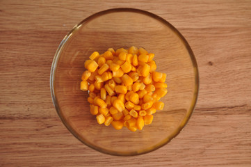 canned corn in a plate