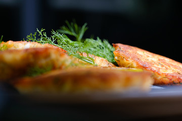 Close upCrab Cakes. (selective focus)