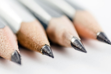 Sharpen pencils close-up background.