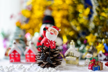 Christmas and Happy new year concept with gift boxes and christmas festive decorations. Happy time in long weekend Holiday