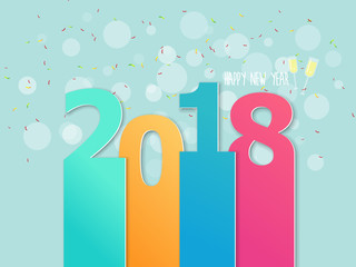2018 happy new year abstract vector background