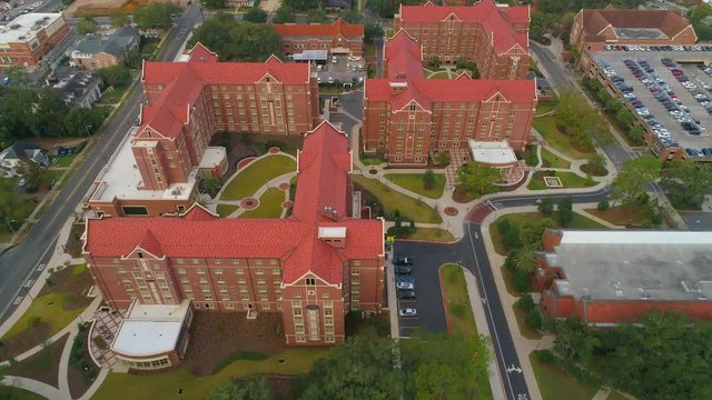 Aerial drone flyover footage of Florida State University 4k
