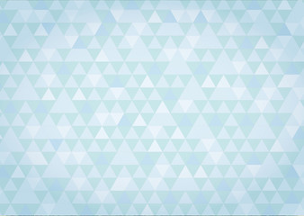 Fototapeta premium Blue mosaic triangles pattern textured blue background