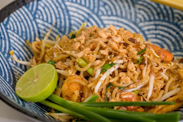 Close up Homemade Pad Thai Ramen . (selective Focus)