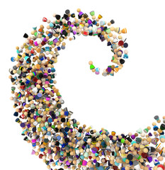 Cartoon Crowd, Huge Spiral