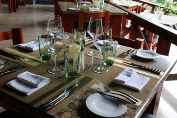 The elegant restaurant..