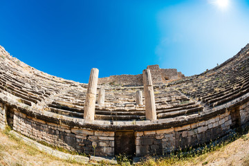 Fototapeta na wymiar Ancient Byzantine Theatre at Miletus in Turkey.