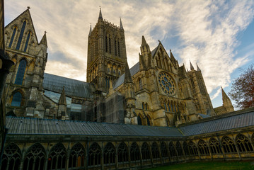Fototapeta na wymiar South View of Lincoln Cathedral