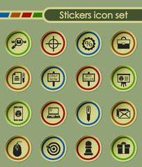 marketing round sticker icons for your creative ideas