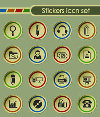 office round sticker icons for your creative ideas