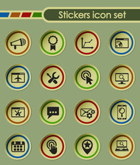 seo round sticker icons for your creative ideas