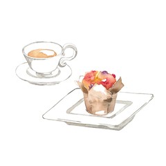 紅茶と赤いマフィン