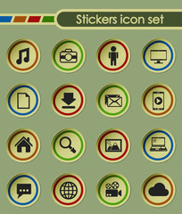 social media round sticker icons for your creative ideas