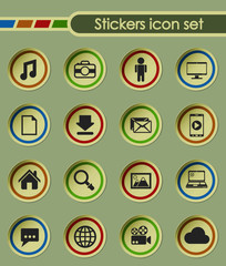 social media round sticker icons for your creative ideas