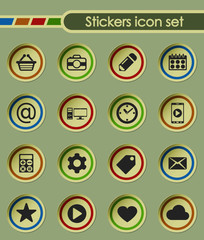 social media round sticker icons for your creative ideas