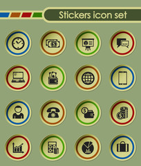 business round sticker icons for your creative ideas