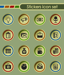 business round sticker icons for your creative ideas
