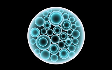 3d rendered Digital illustration of blastocyst in dark background