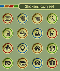 e-commerce interface round sticker icons for your creative ideas