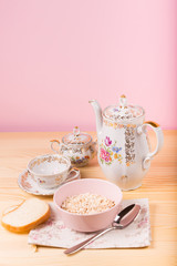 Oatmeal porridge for breakfast