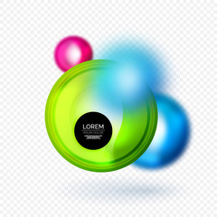 Sphere 3d vector banner