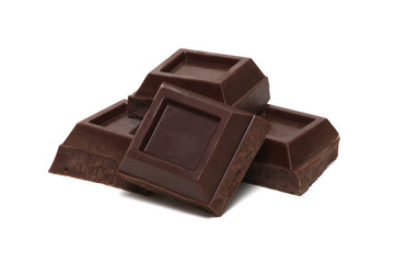 chocolate bars isolated on white