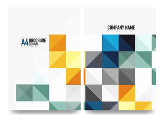 Square business a4 brochure cover design, flyer, annual report