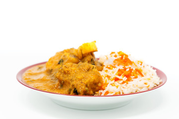 Handmade Indian curry chicken rice
