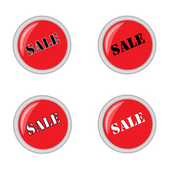 Sale red button set