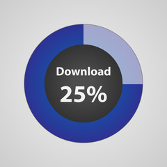 Download circle of blue color, vector object.