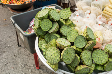 Lotus seeds on sale in the market