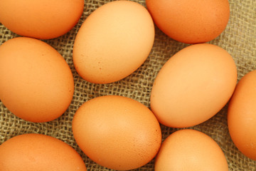 Raw eggs from an organic farm are health