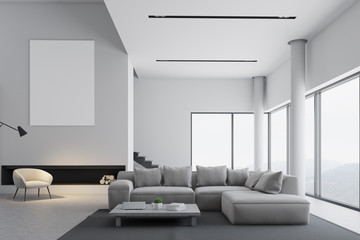 Modern living room interior, poster