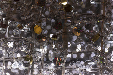 Detail of the Christmas lights in the city of Madrid in the year 2017