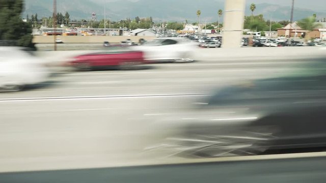 driving plate los angeles freeway side view
