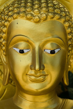 golden Buddha  in Thai temple