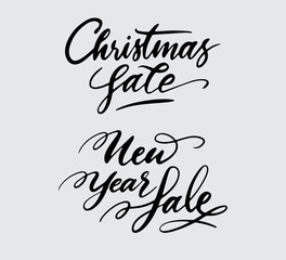 christmas and new year sale handwriting typography. Good use for logotype, symbol, cover label, product, brand, poster title or any graphic design you want. Easy to use or change color
 