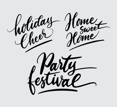 party festival holiday handwriting typography. Good use for logotype, symbol, cover label, product, brand, poster title or any graphic design you want. Easy to use or change color
 