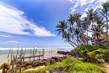 Sri Lankan coastline near Galle, on the southwest coast of Sri Lanka