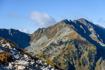 Fototapeta na wymiar rocky mountain peak area view in slovakia