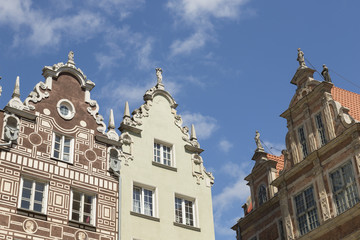 Fototapeta na wymiar Old houses at Dlugi Targ square in Gdansk, Danzig, Poland