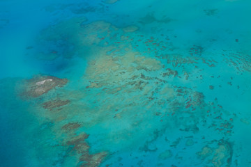 Fototapeta na wymiar The Ocean from an Airplane