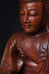 Fototapeta na wymiar Buddha speak to us - everything allright.