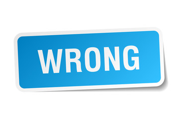 wrong square sticker on white